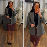 blazer checks - GRIGIO