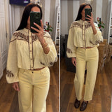 camicia helena - giallo burro