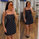 dress polka - NERO