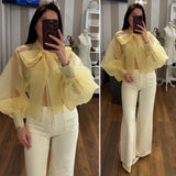 blusa coquette - GIALLO