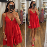 dress creta - ROSSO