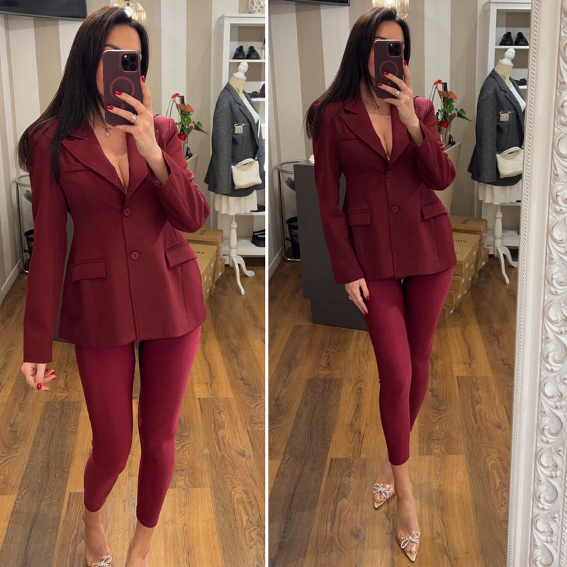 blazer lady - BORDO