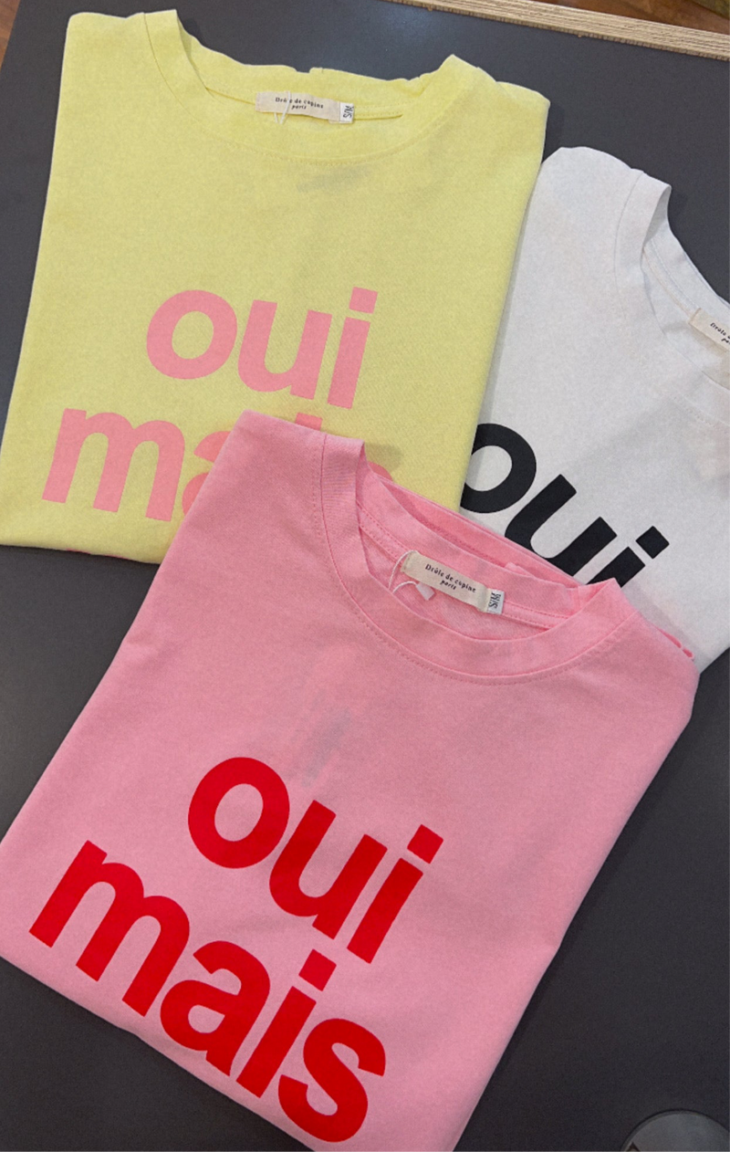 t-shirt oui mais no - ROSA