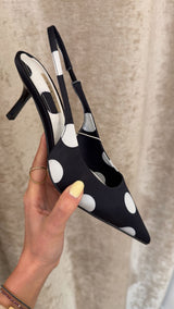 tacco polka - NERO