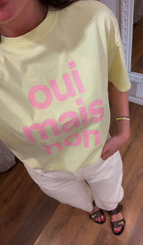 t-shirt oui mais no - GIALLO