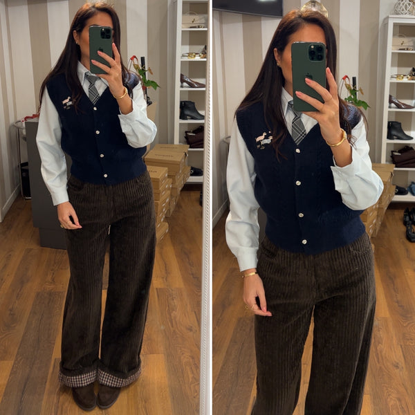 pantalone coste lum - CAFFE