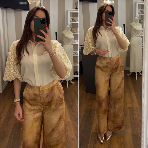 pantalone soleil - CAMEL