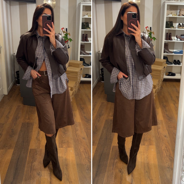 bermuda suede - CHOCO