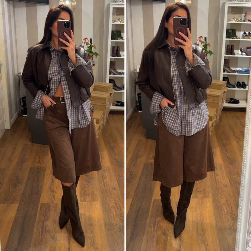 bermuda suede - CHOCO