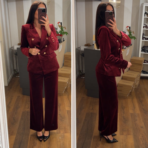 pantalone velluto - BORDO