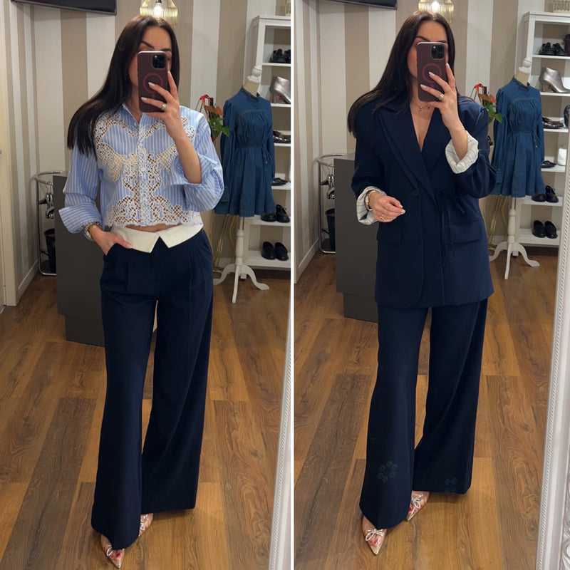 pantalone esther - BLU NOTTE