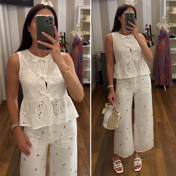 pantalone provence - BIANCO