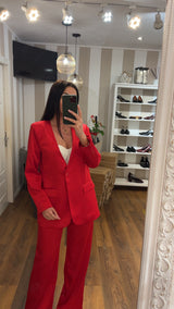 blazer raso - ROSSO