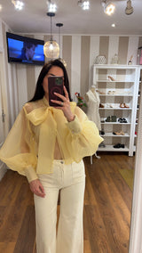 blusa coquette - GIALLO