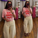 t-shirt oui mais no - ROSA