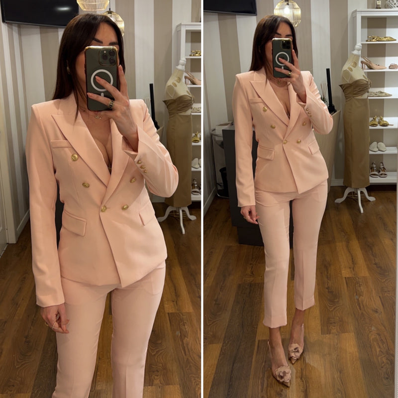 PANTALONE SIGARETTA - ROSA CIPRIA