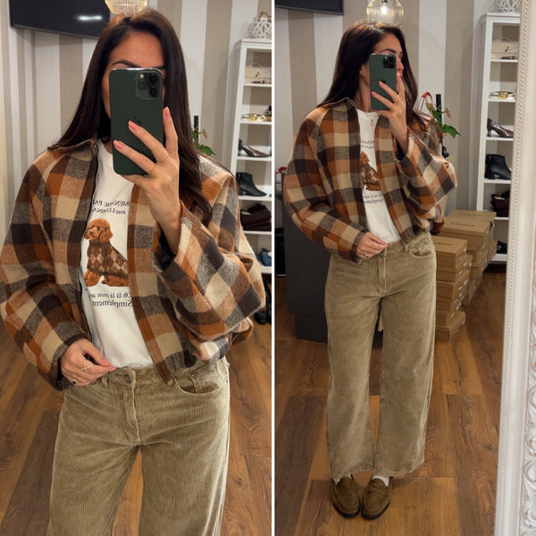 pantalone costine velluto - CAMEL