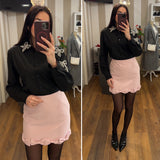 minigonna papillon - ROSA