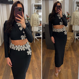 set diamond flower - NERO