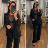 blazer amelie pallettes - NERO