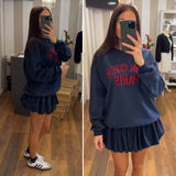 skirt gessato - blu