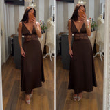 dress leonie - CHOCO