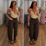 pantalone cargo - CHOCO