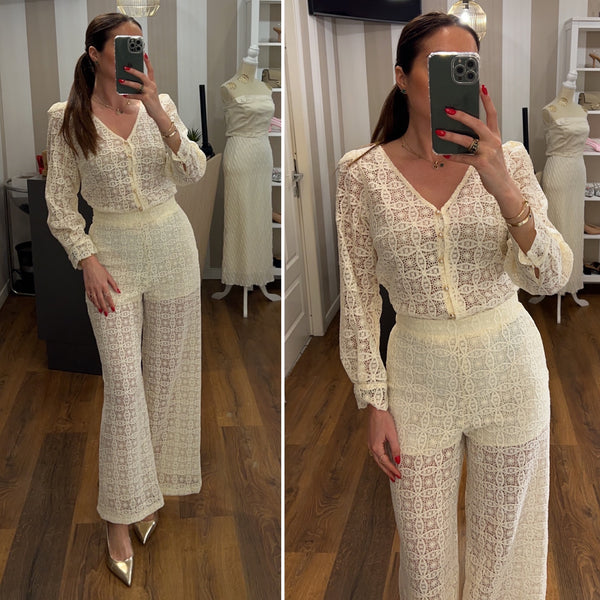 pantalone ambra - CREAM