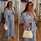 pantalone capri - CELESTE