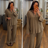 camicia lino - TAUPE