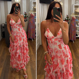 dress marbel - ROSSO