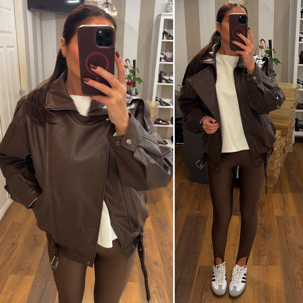 giacca ecopelle yves - CHOCO