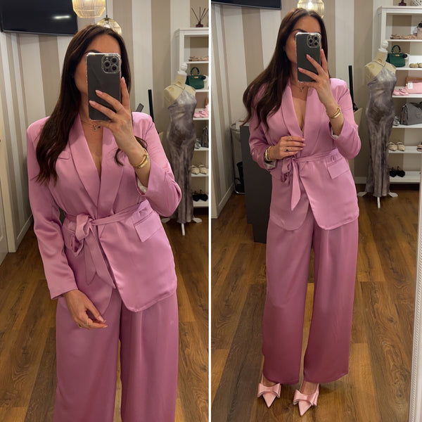 pantalone raso - rosa orchid