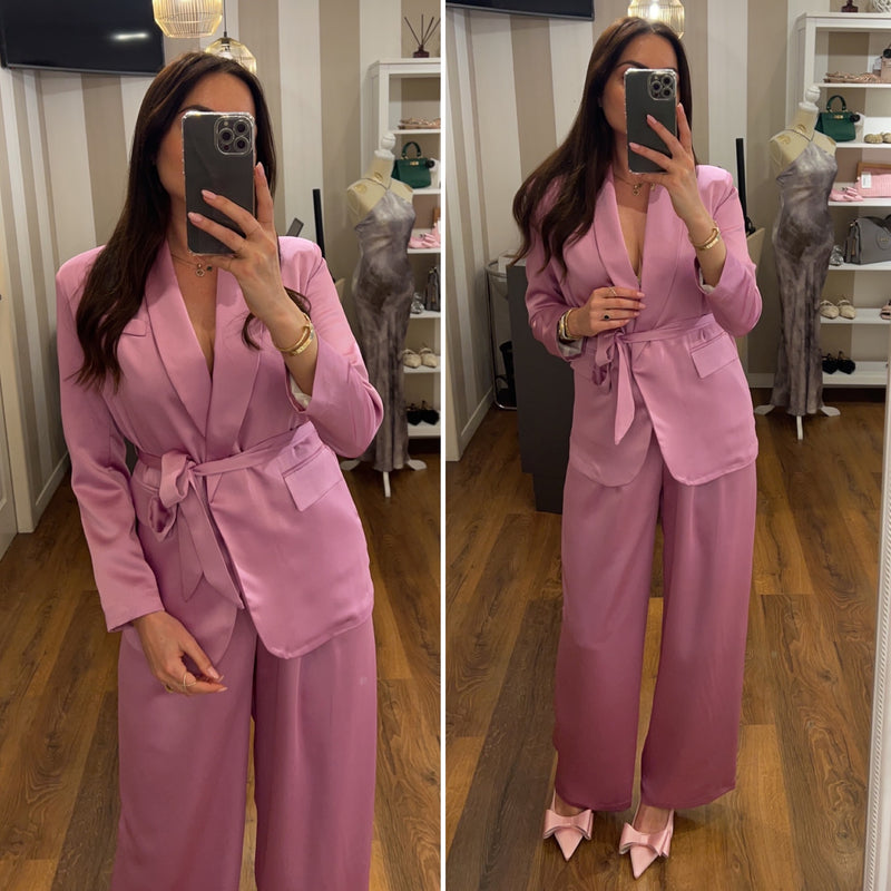 pantalone raso - rosa orchid