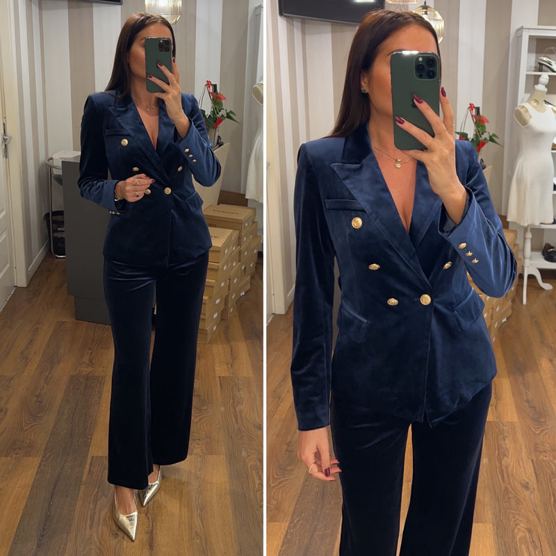 pantalone velluto - NAVY