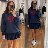 skirt gessato - blu