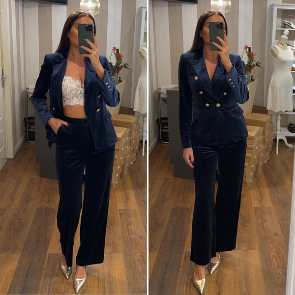 pantalone velluto - NAVY