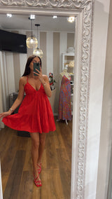 dress creta - ROSSO