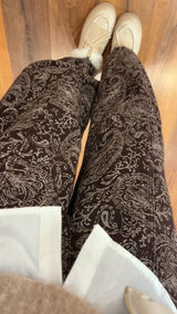 denim paisley - CHOCO