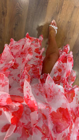 dress marbel - ROSSO
