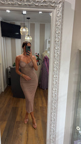 dress pois - TAUPE