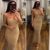 dress krystals - NUDE