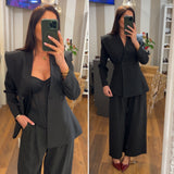 pantalone marlene - NERO