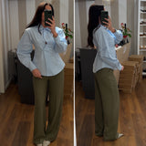 camicia in cotone - CELESTE