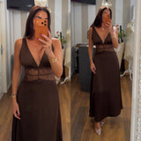 dress leonie - CHOCO