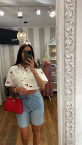 shirt cherry - BIANCO