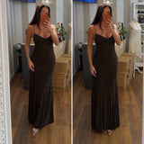 dress mila shine - CHOCO