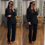 blazer amelie pallettes - NERO
