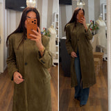 cappotto scamosciato - VERDE