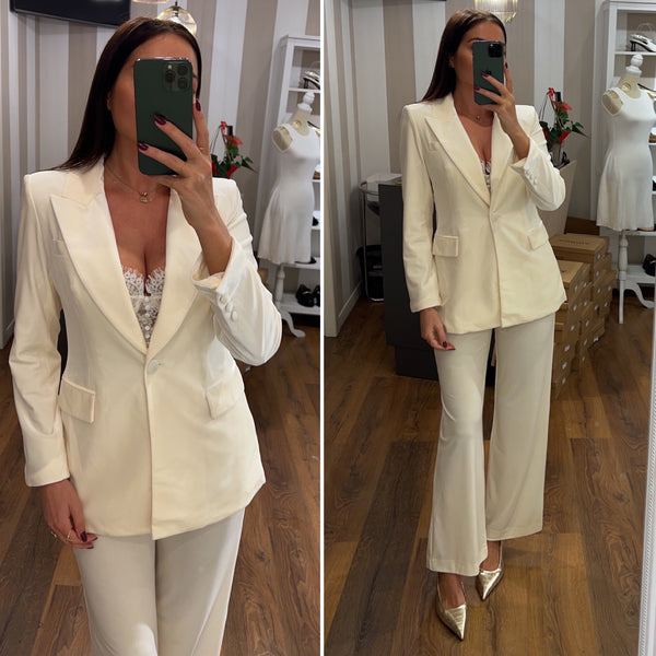 pantalone velluto - PANNA